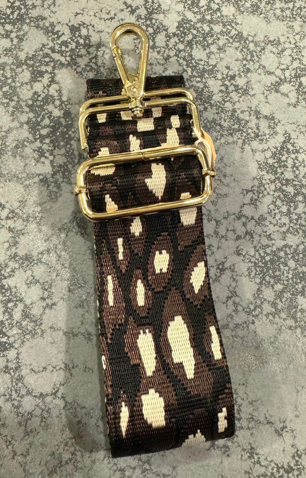 Bag strap bruin gevlekt