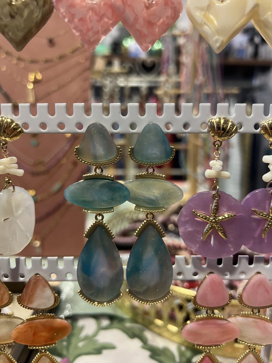 Statement oorbellen blauw