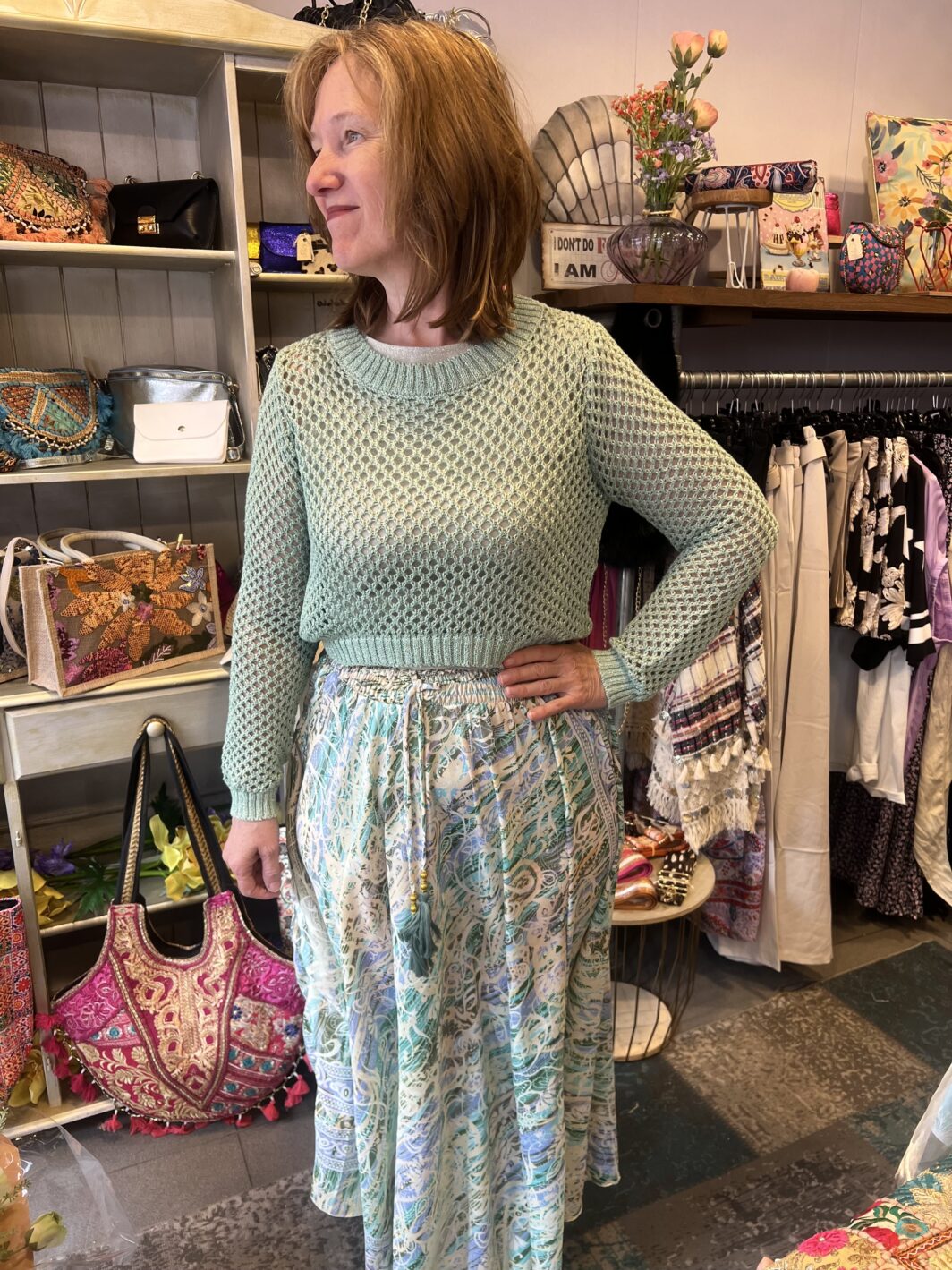 Bohemian rok groen