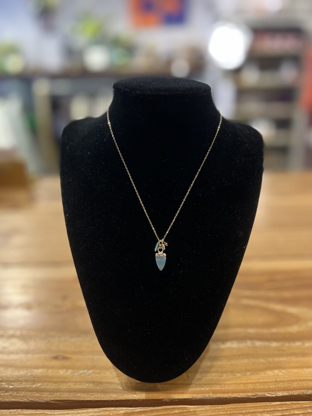 Ketting bedel blauw