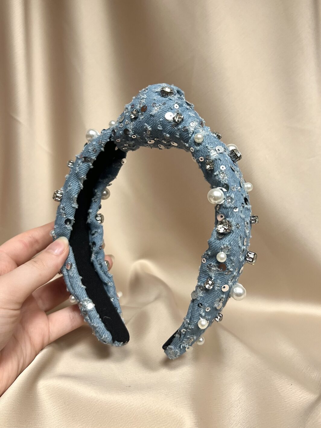 Haarband denim - Afbeelding 2