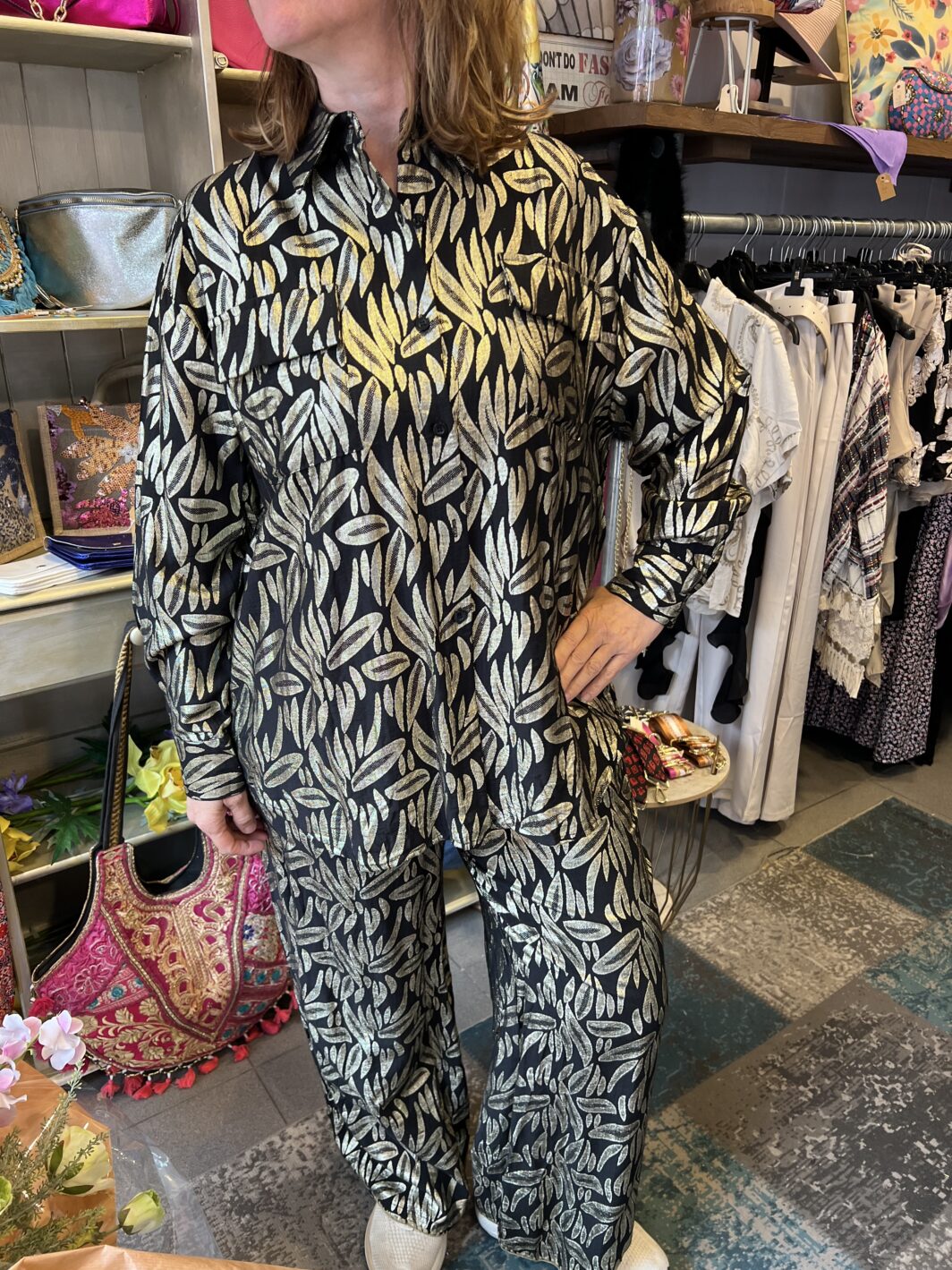 Broek goud zwart - Afbeelding 2