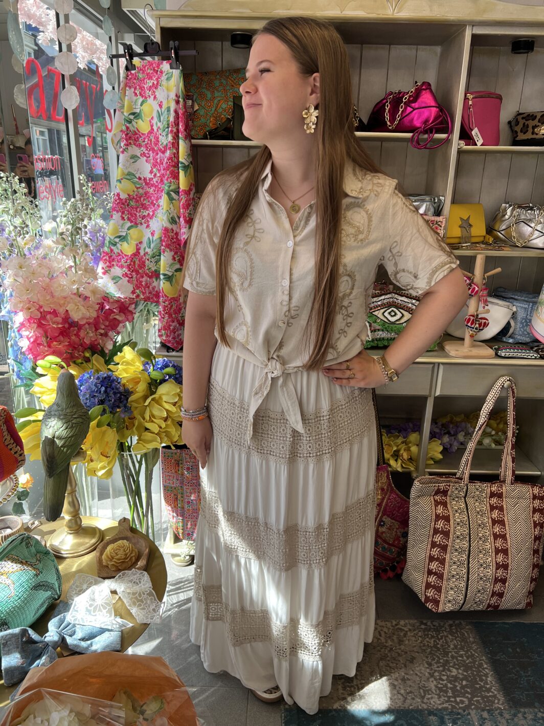 Boohoo rok beige