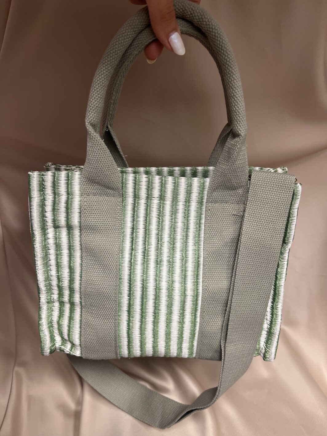 Groene tas streepjes - Afbeelding 2