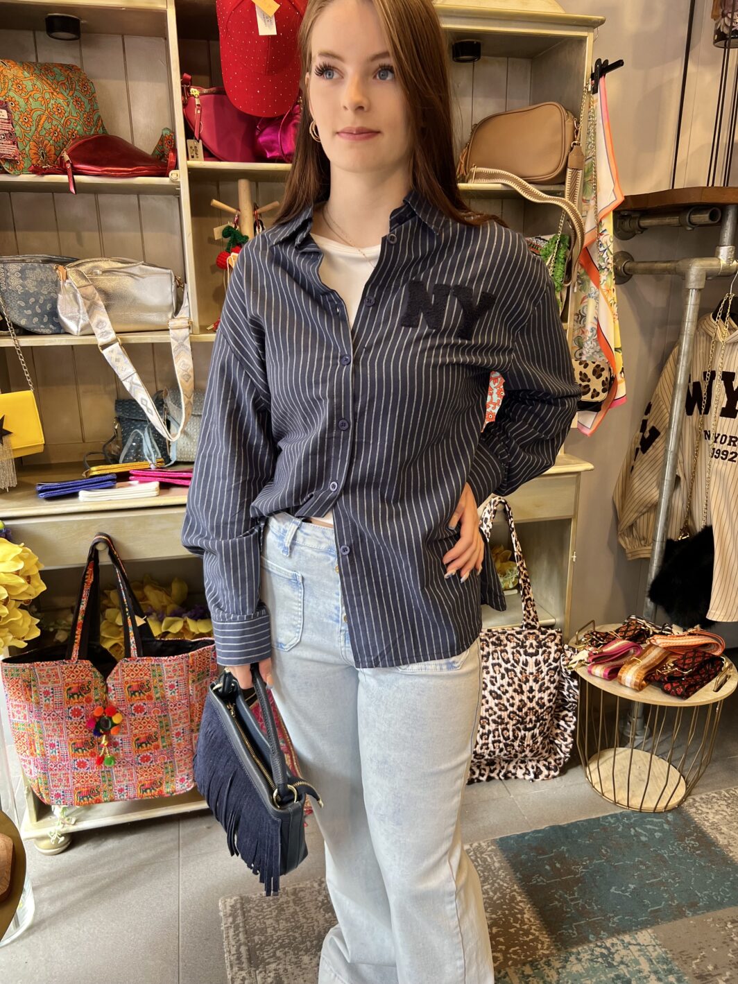 NY blouse navy - Afbeelding 3