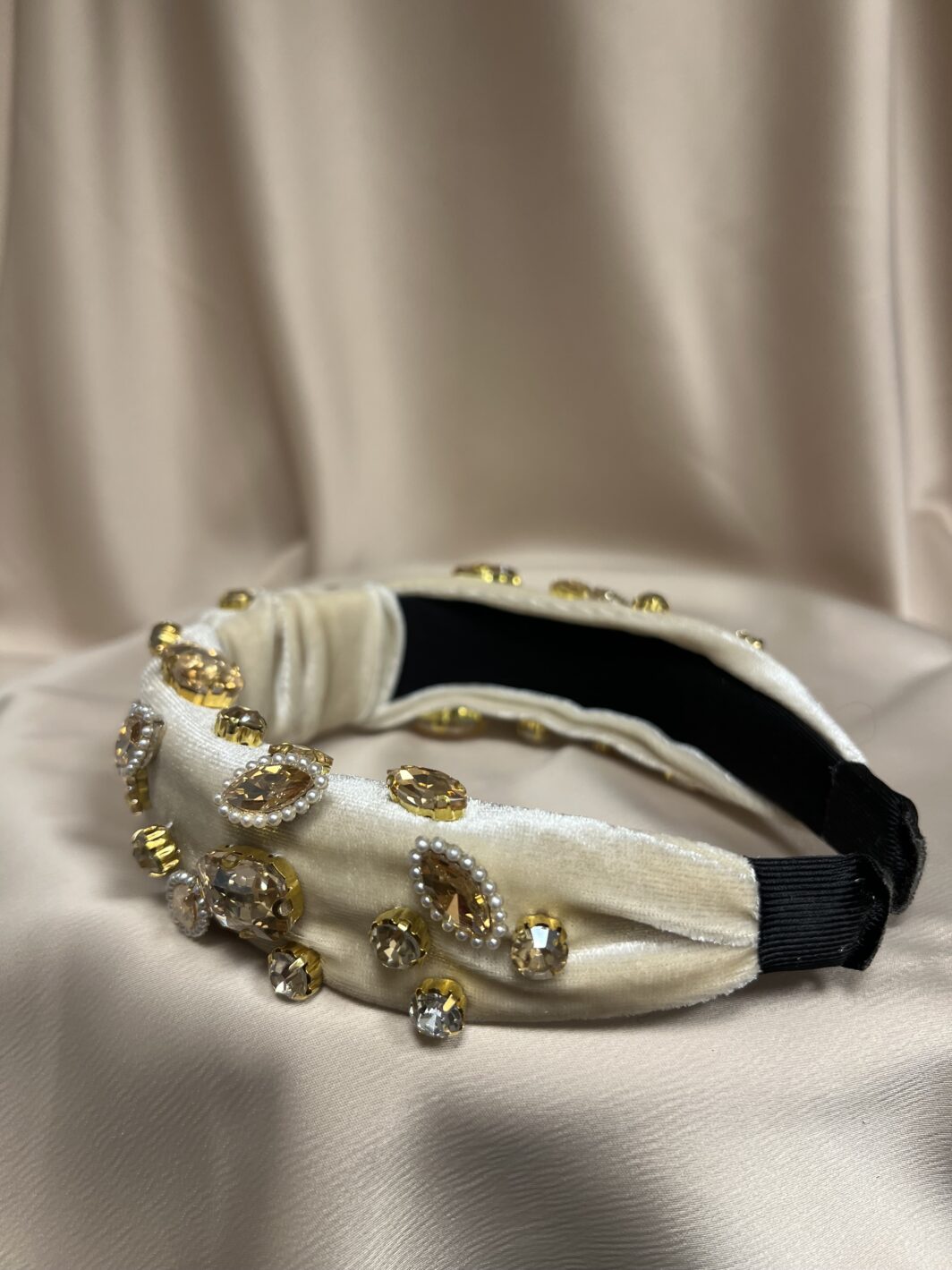 Haarband beige goud - Afbeelding 3