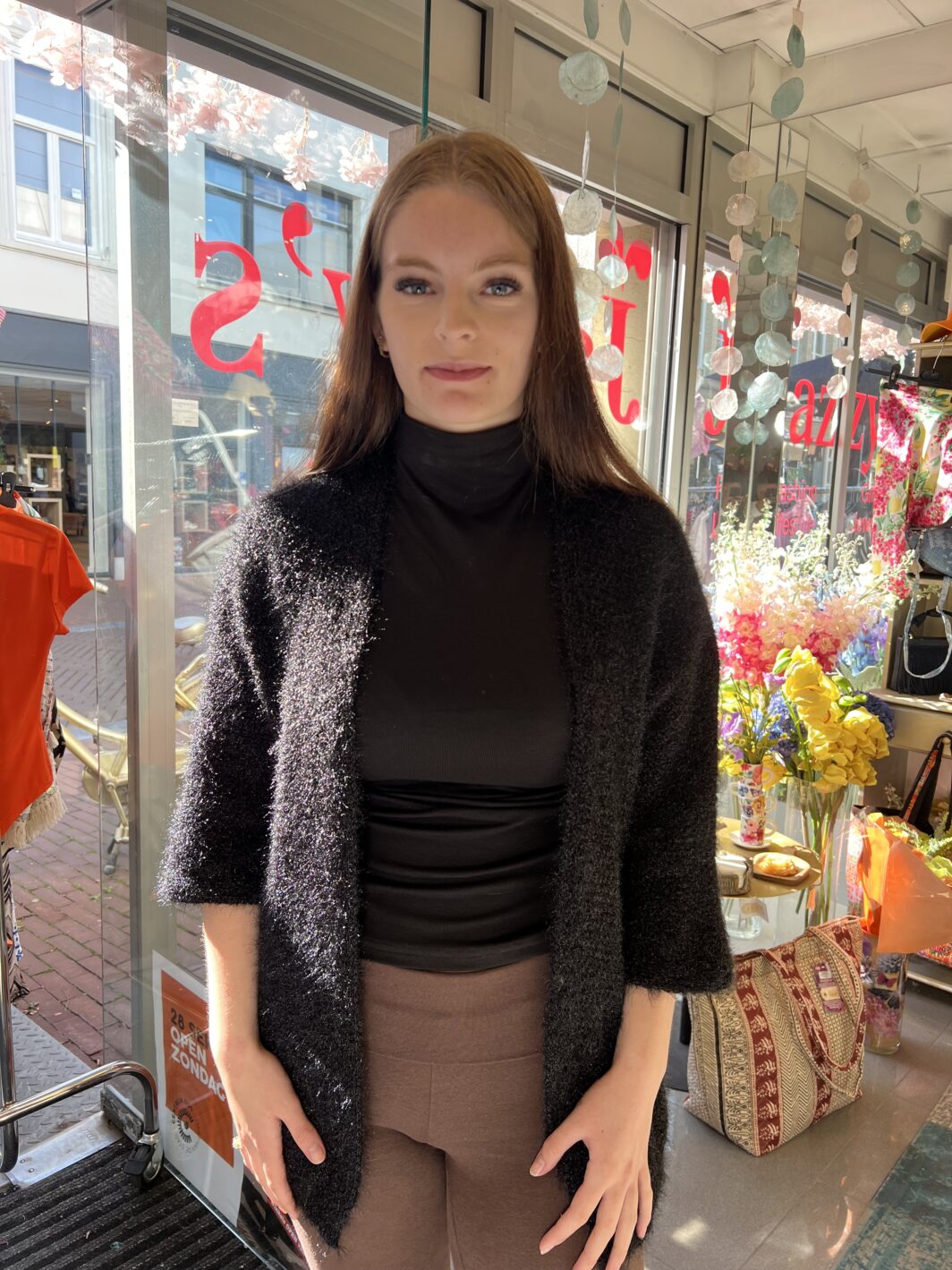 Glitter vestje zwart