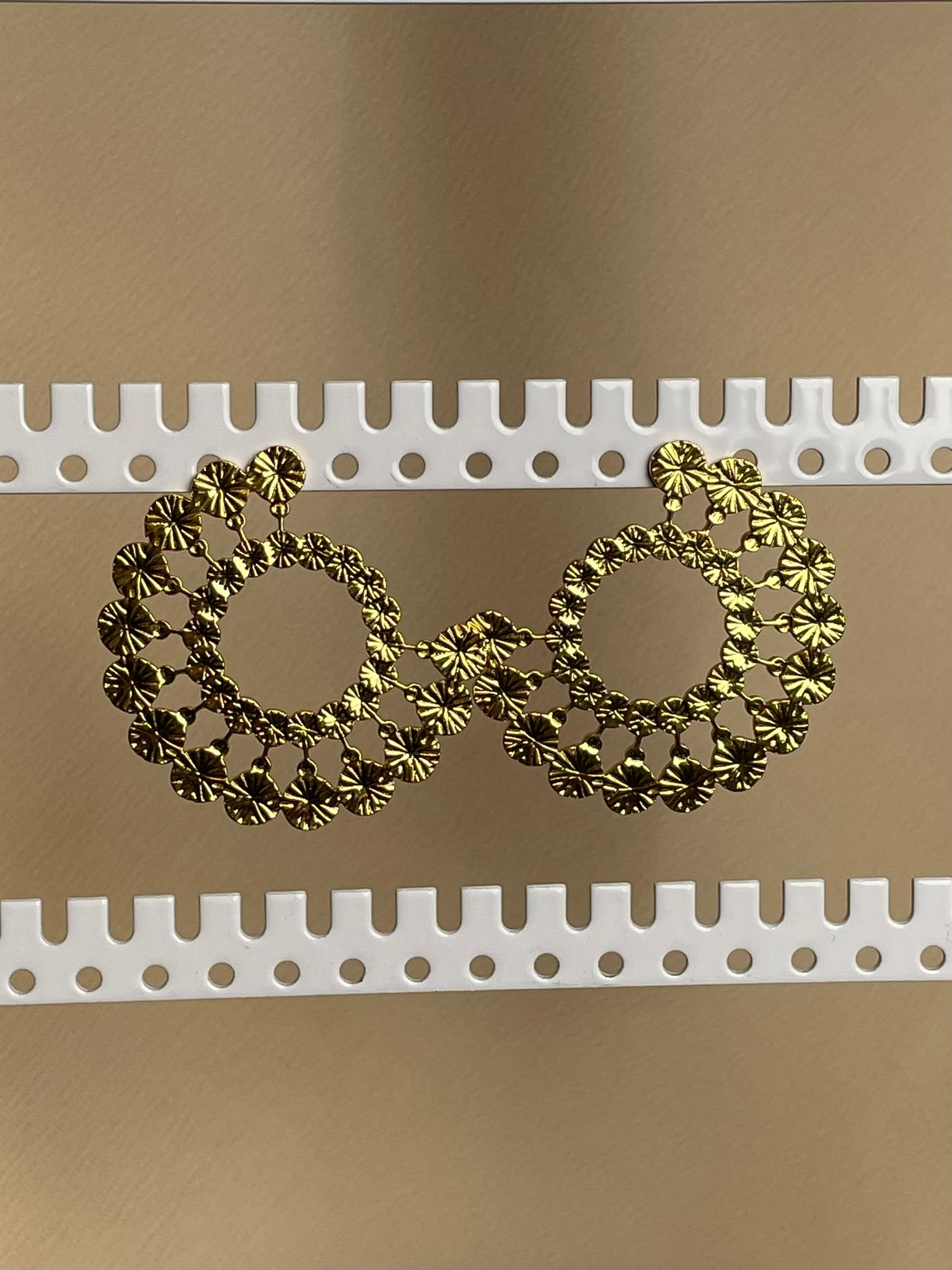 Gold statement earrings