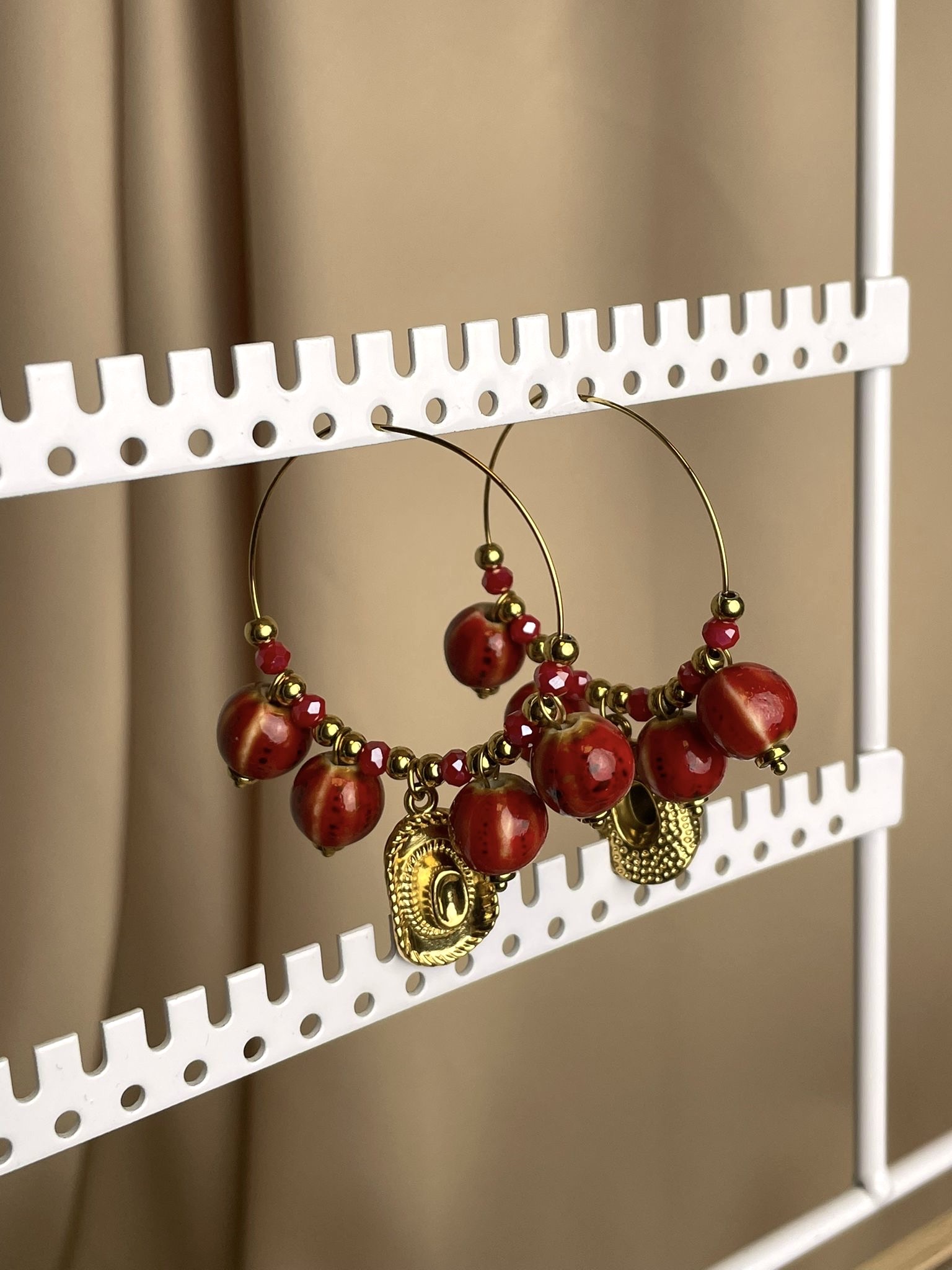 Earrings bordeaux